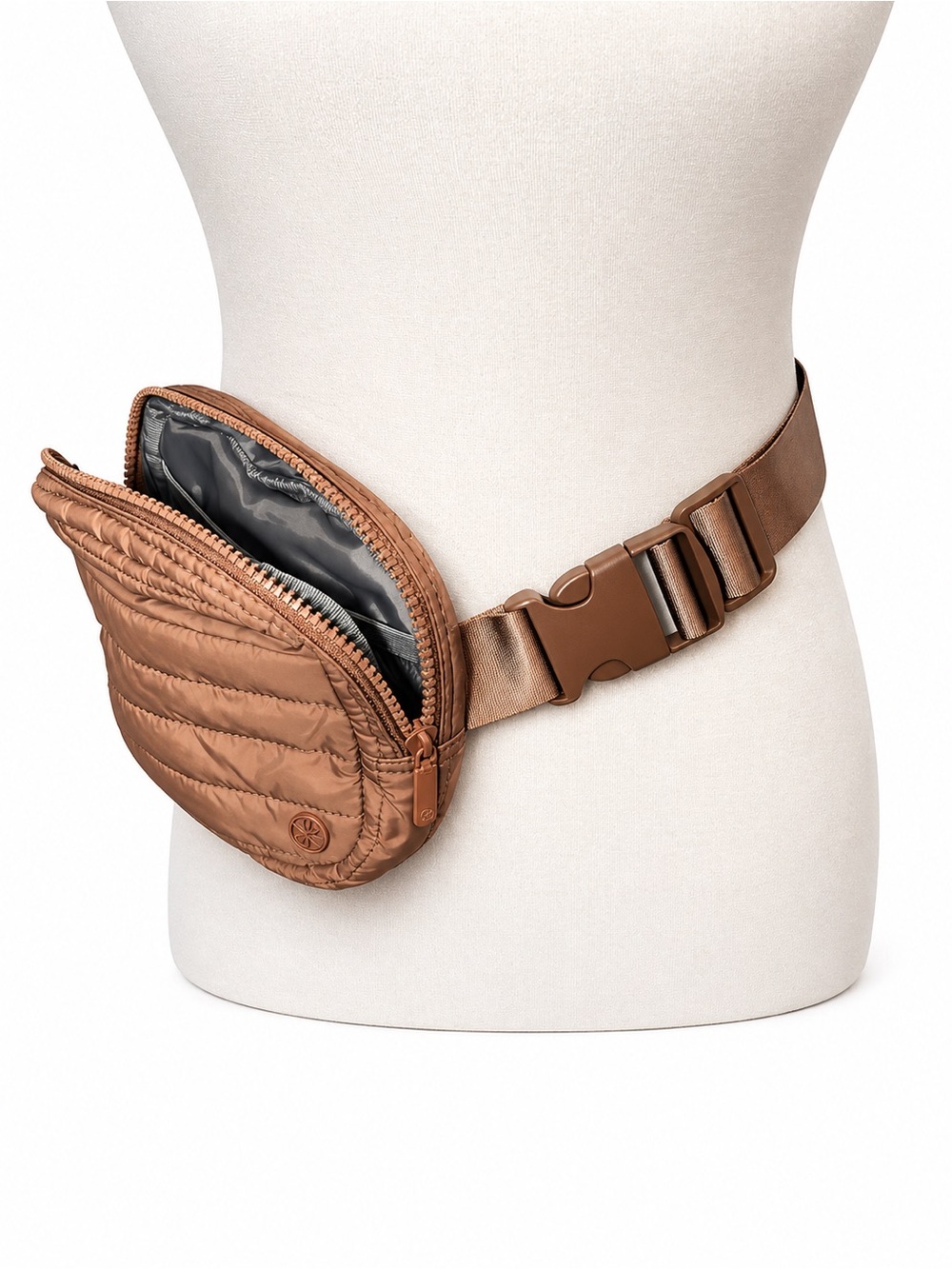 GAIAM Quilted Waist Pack in Tan Brown - Picture 1 of 3
